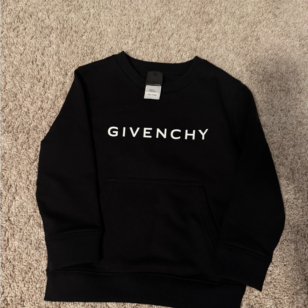 Authentic Nee Givenchy Black Crewneck with White Logo